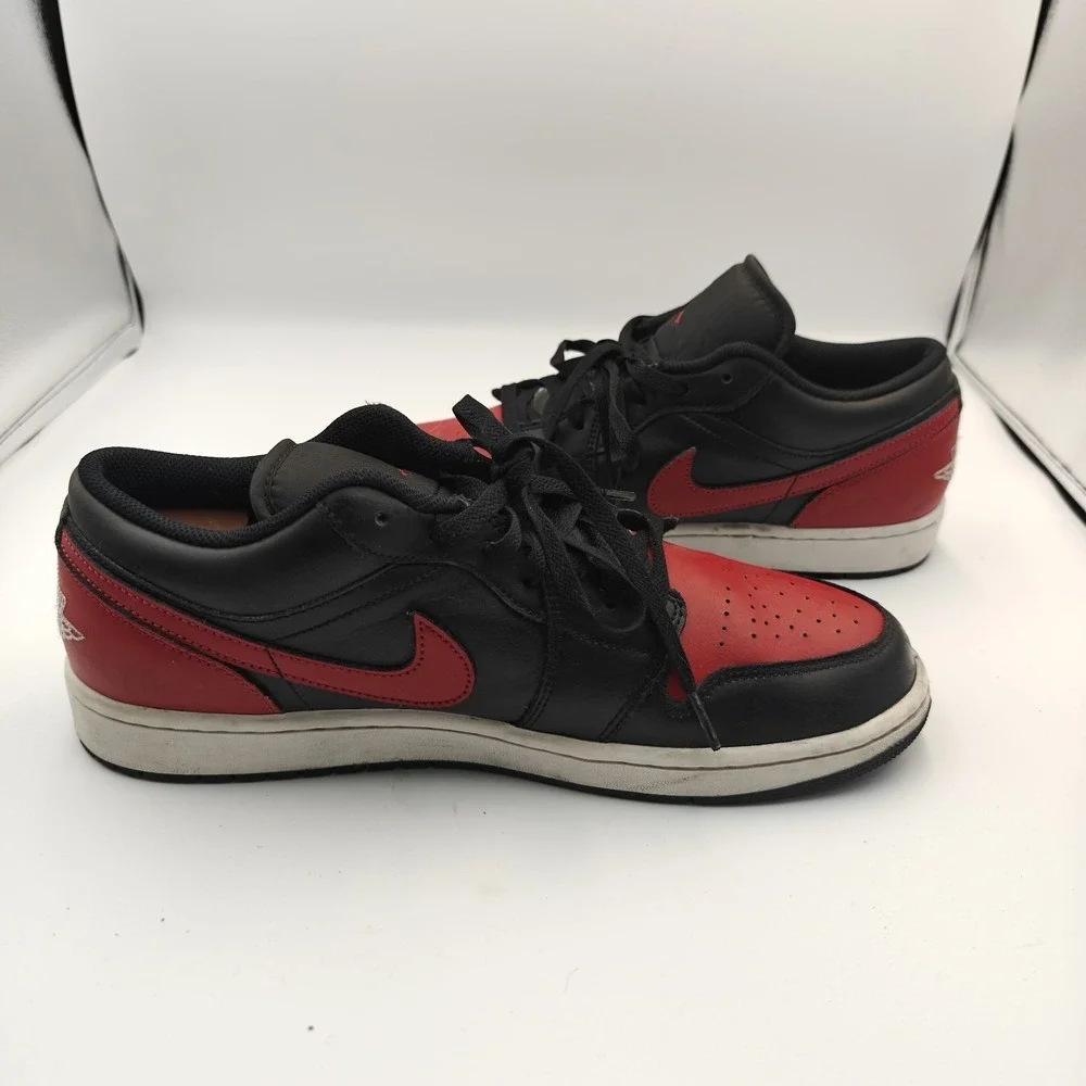 Nike Air Jordan 1 Low Bred Black Varsity Red White AJ1 553558-067 US Men's 12